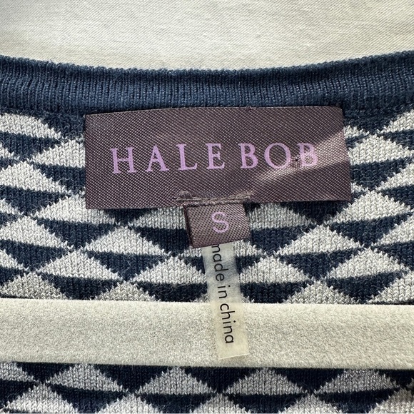 Hale Bob Womens Knit Navy Green Dress Size S - Picture 3 of 9